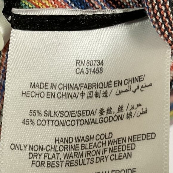 BCBGMaxazria “Ellin” Stripe Open Back Sweater, Small, Silk & Cotton - Picture 13 of 15